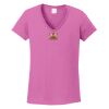 Women's Heavy Cotton 100% Cotton V Neck T Shirt Thumbnail